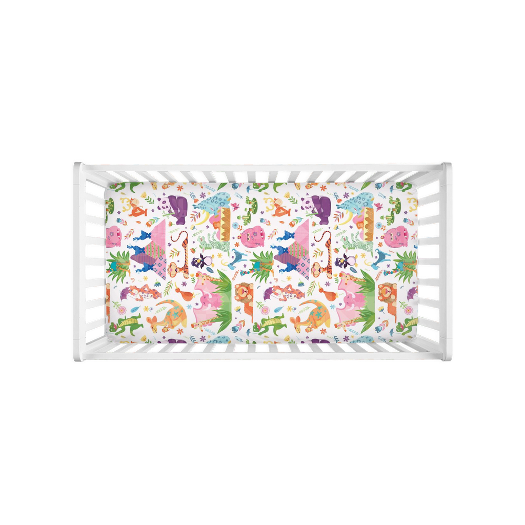 It's a Small World Animal Crib Sheet