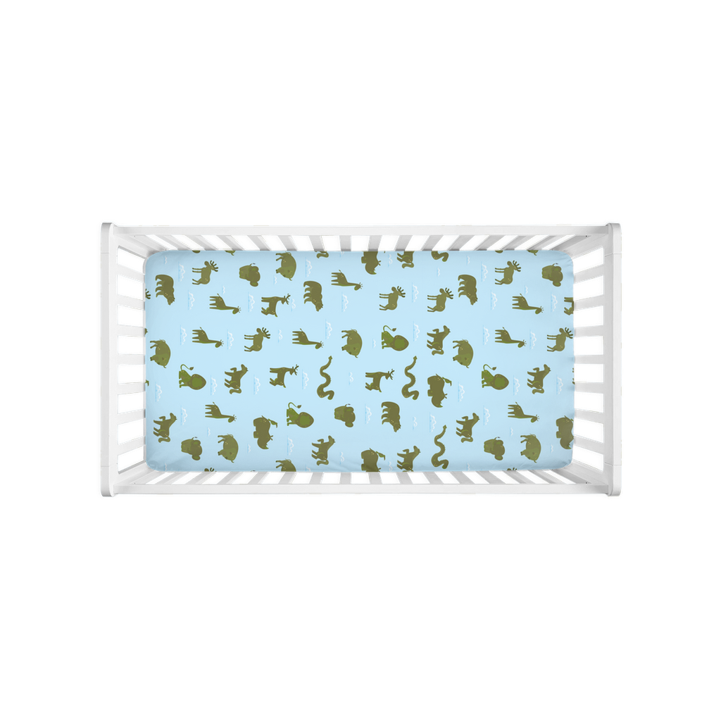 Topiary Animal Crib Sheet