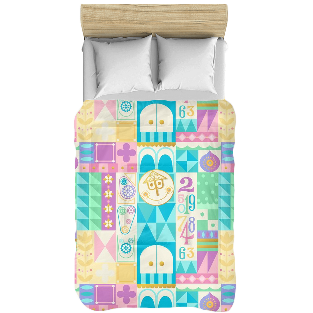 Pastel It's a Small World Comforter