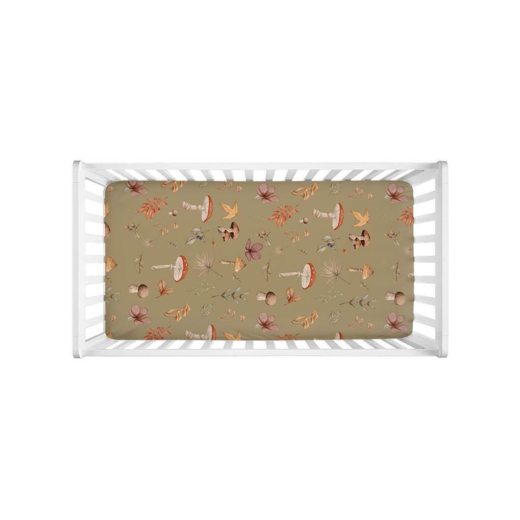 Mushroom Crib Sheet