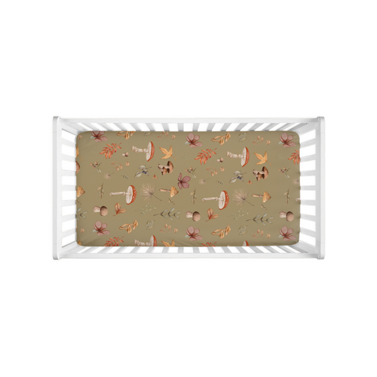 Mushroom Crib Sheet