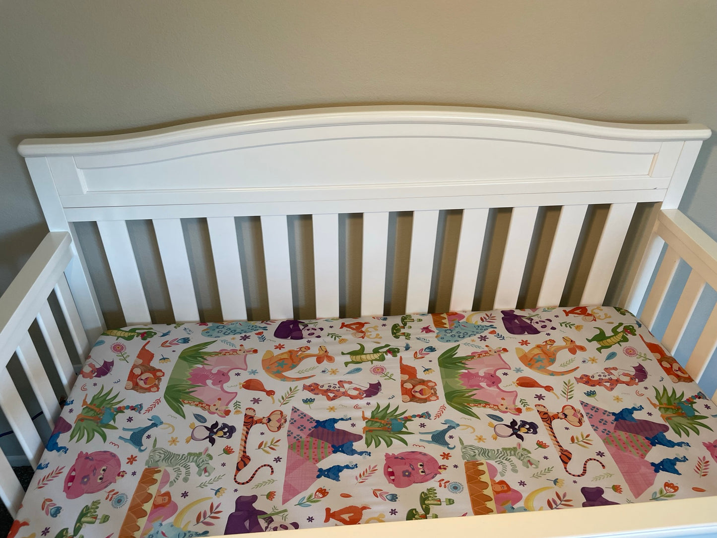 It's a Small World Animal Crib Sheet