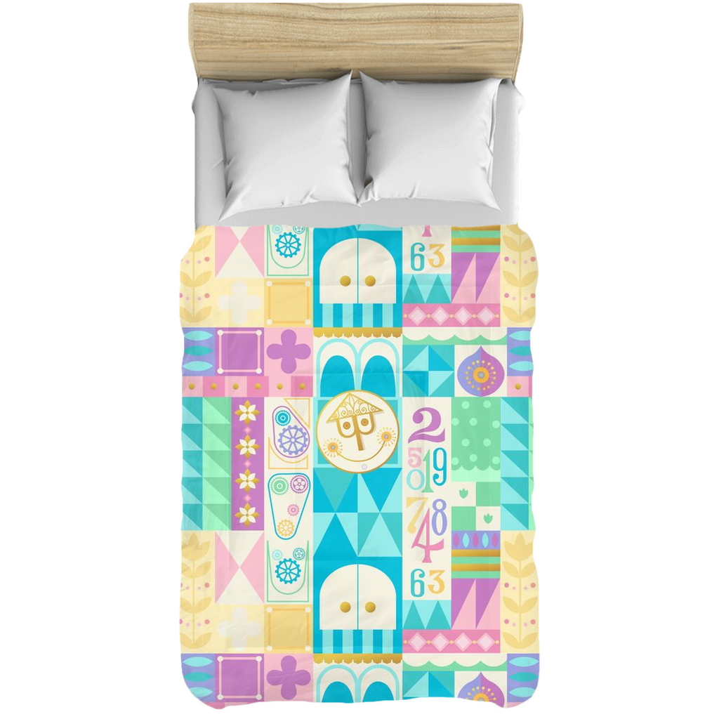 Pastel It's a Small World Comforter