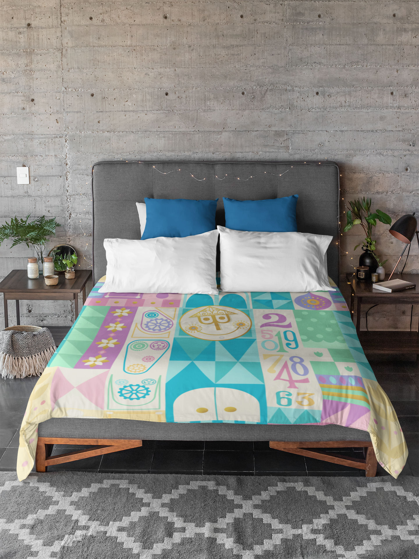 Pastel It's a Small World Comforter