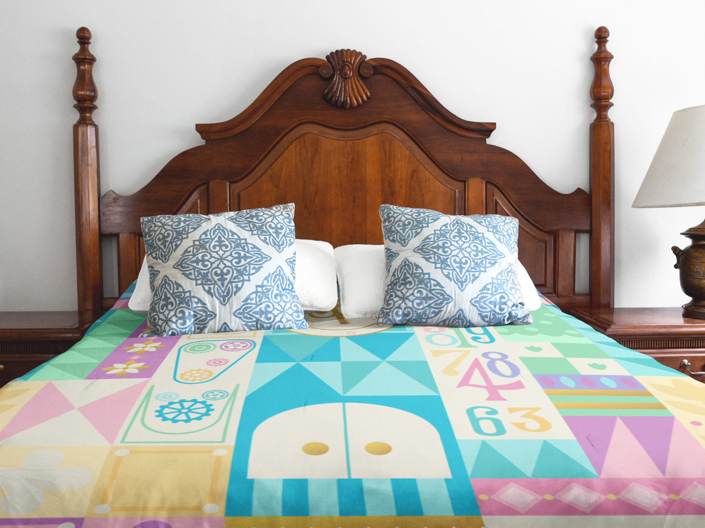 Pastel It's a Small World Comforter