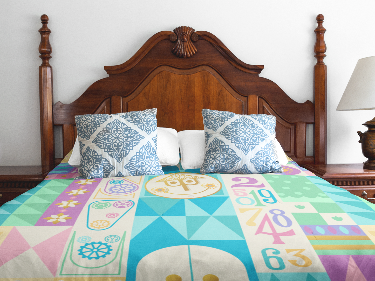 Pastel It's a Small World Comforter