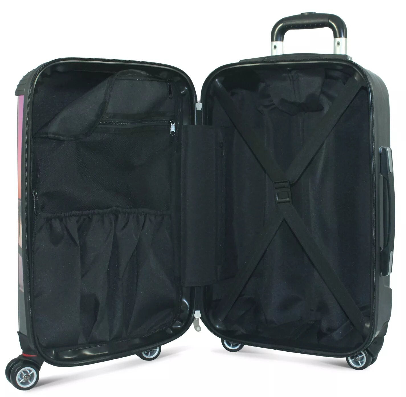 White Iconic Animals of It's a Small World Suitcase Carry On Luggage