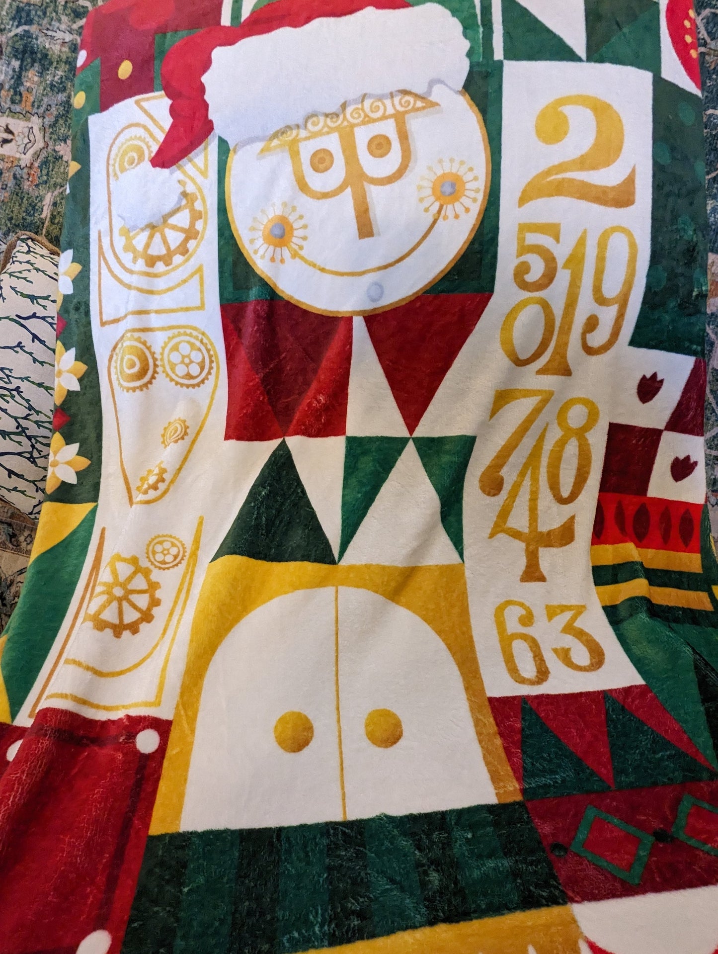 Christmas It's a Small World Blanket