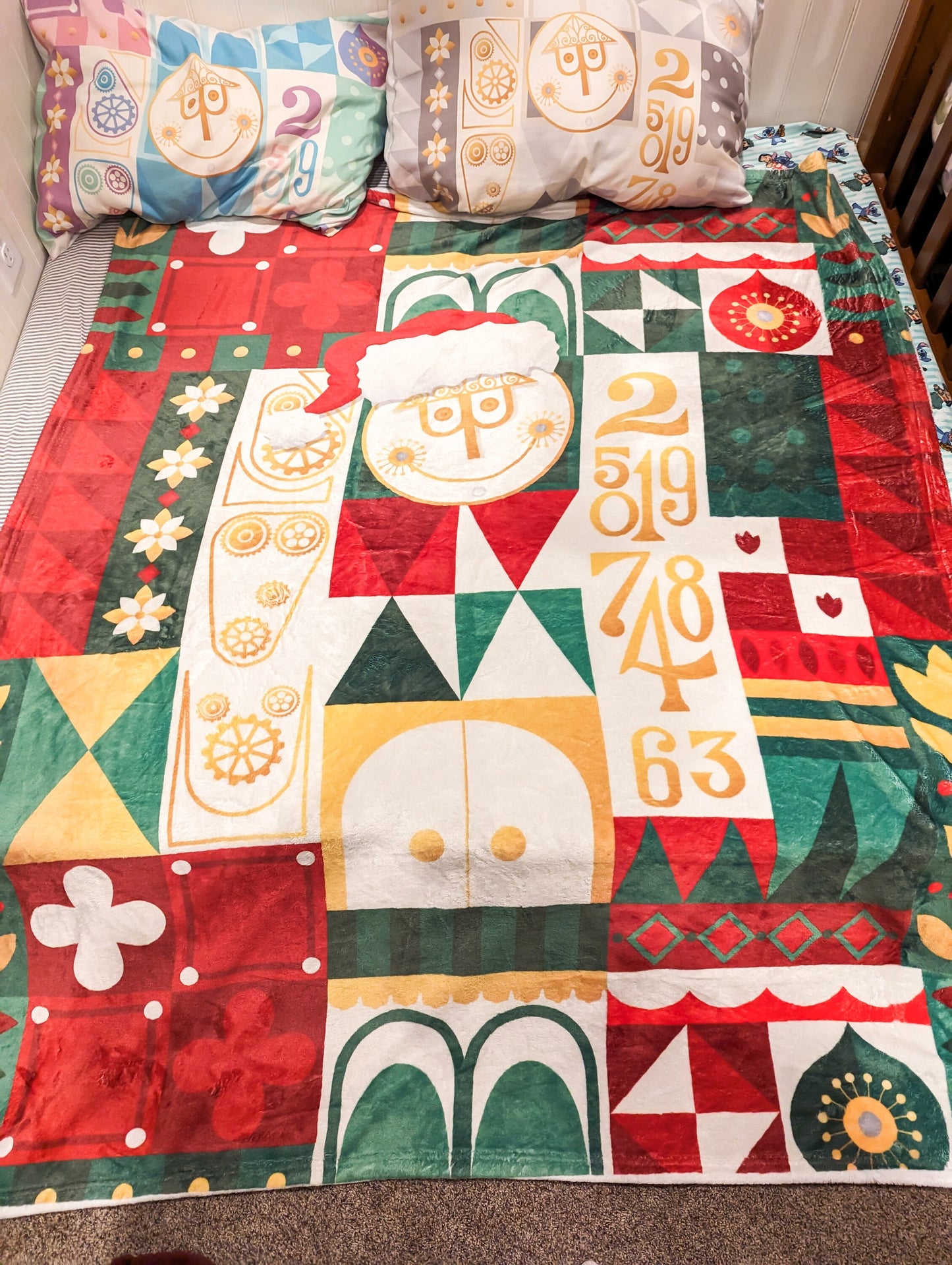 Christmas It's a Small World Blanket
