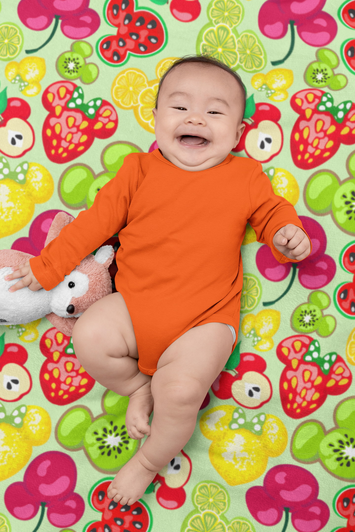 Magical Mouse Summer Fruit Minky Blanket