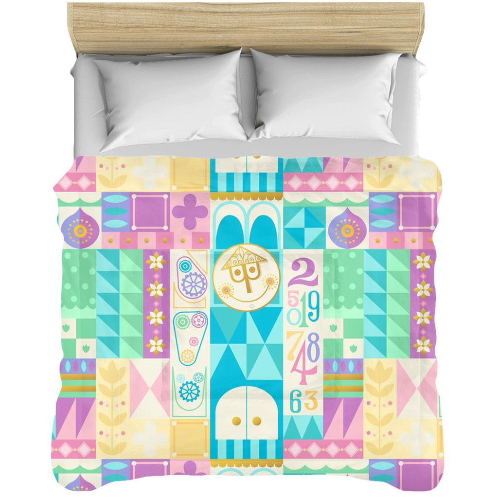 Pastel It's a Small World Comforter