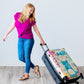 Pink It's a Small World Suitcase Carry On Luggage