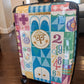 Blue It's a Small World Suitcase Carry On Luggage