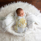Gray It's a Small World Disney Swaddle Blanket
