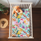 Little Mermaid Crib Sheet, Fish Fiesta Ocean Nursery Crib Sheet