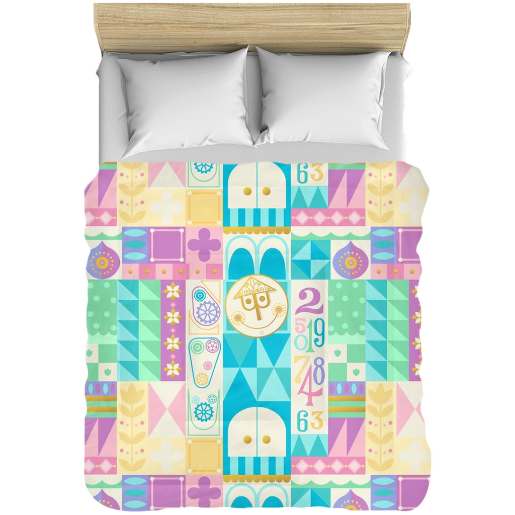 Pastel It's a Small World Comforter
