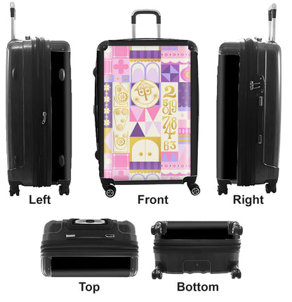 Pink It's a Small World Suitcase Carry On Luggage