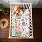 It's a Small World Animal Crib Sheet