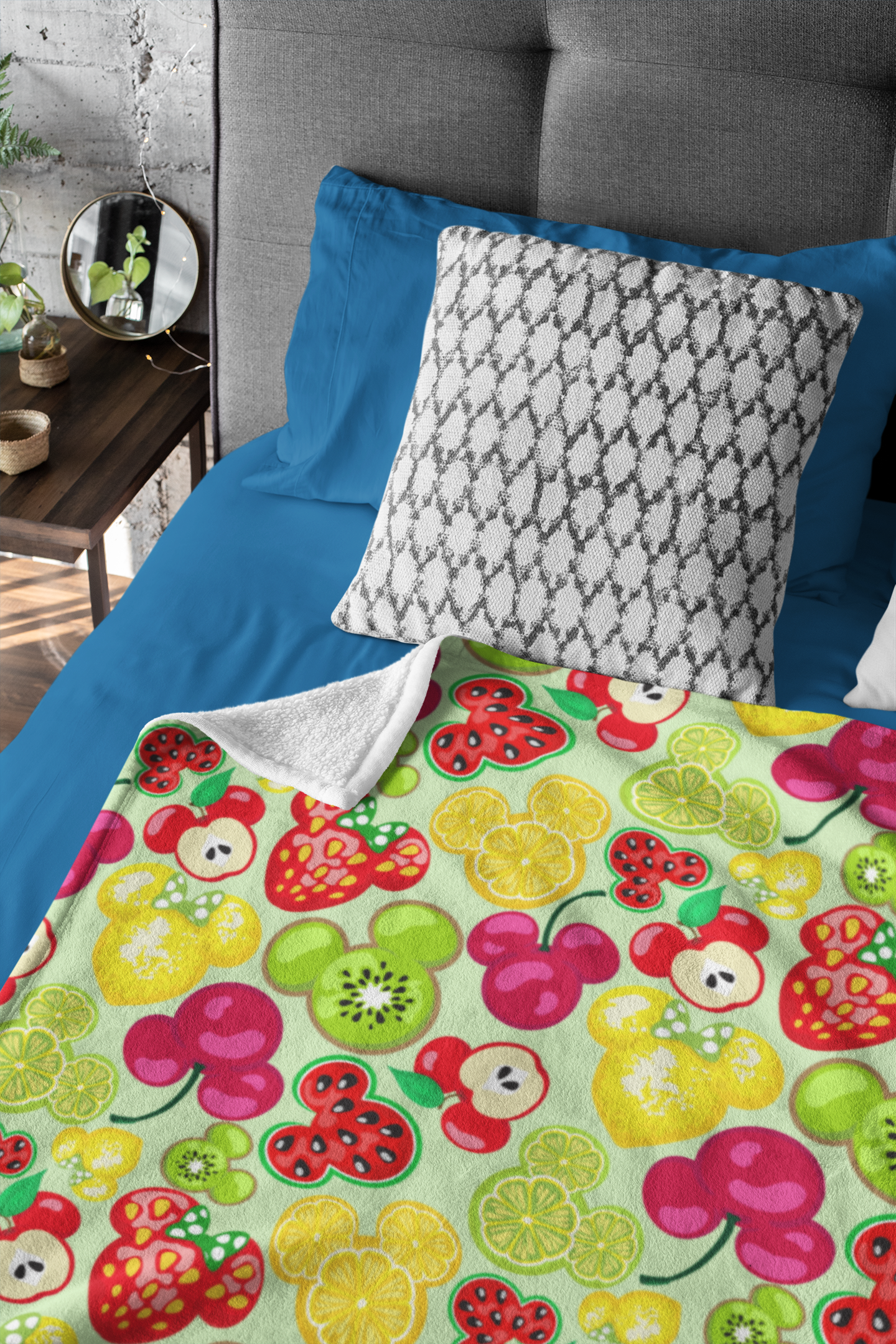 Magical Mouse Summer Fruit Minky Blanket