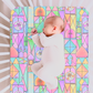 It's a Small World Stained Glass Crib Sheet